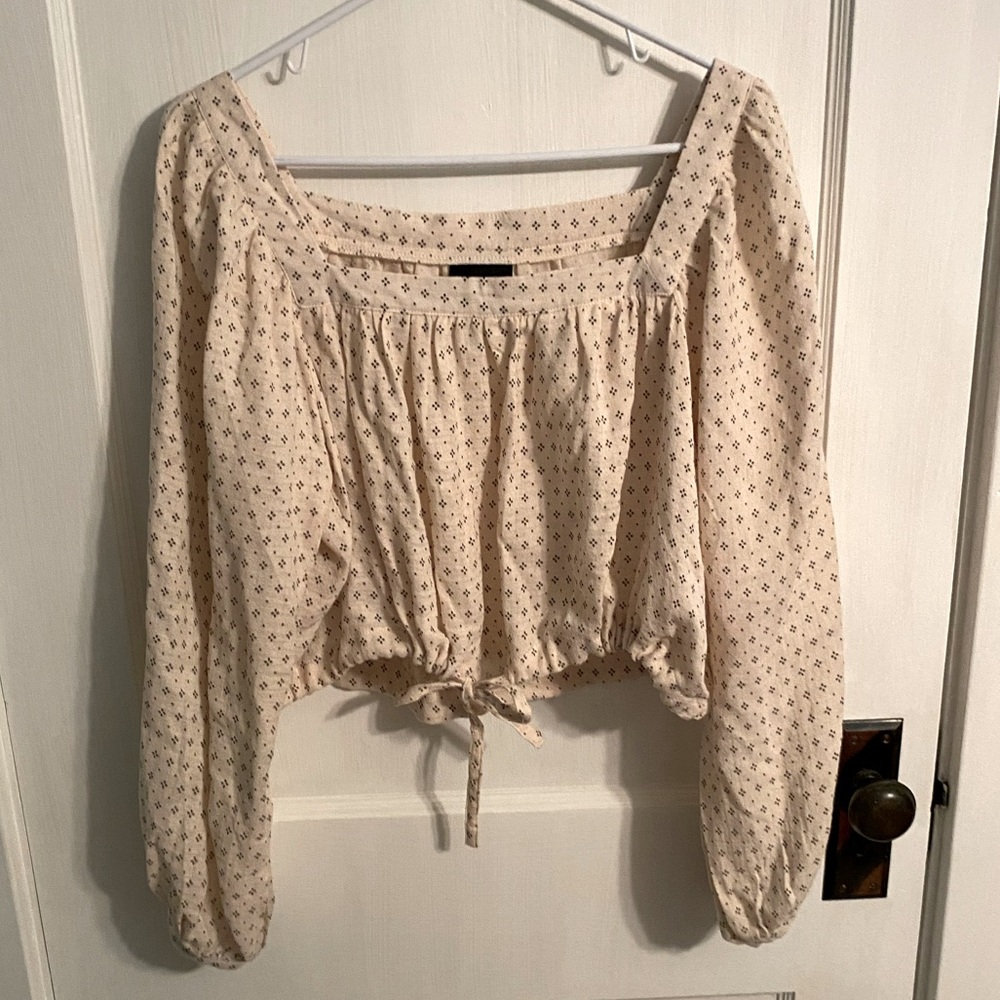 Lumiere long sleeve cropped blouse